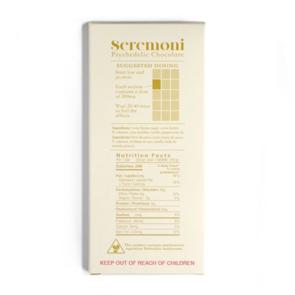 Seremoni Psilocybin Chocolate Bar - Mint 3000mg - Image 2