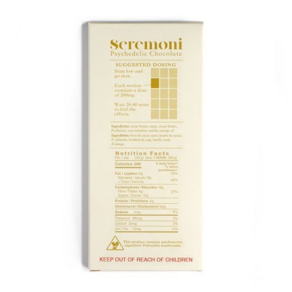 Seremoni Psilocybin Chocolate Bar - Orange 3000mg - Image 2